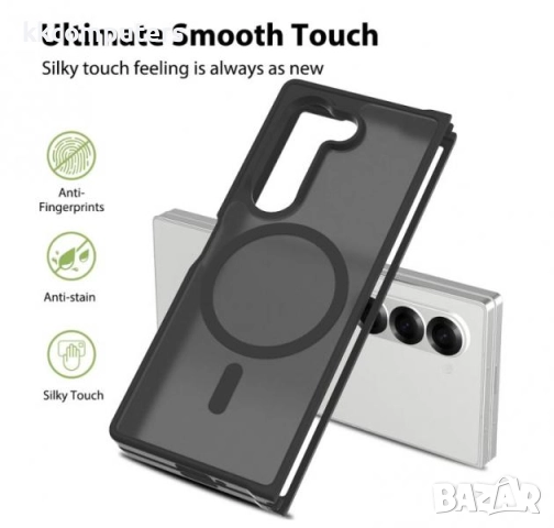 Калъф силикон мат MagSafe / Сив / за Samsung Z Fold 6 Баркод : 3132984, снимка 2 - Калъфи, кейсове - 51922636