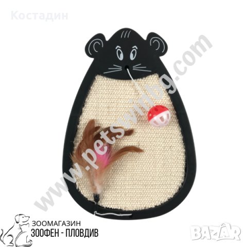 Драскало за Коте под формата на Мишка с Топче - 34/24см
