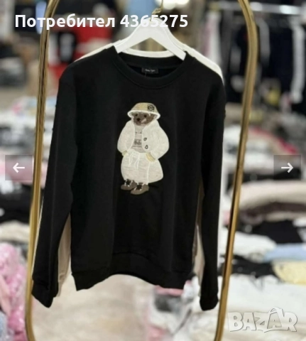 нов модел дамски памучни блузи с Мече, снимка 2 - Блузи с дълъг ръкав и пуловери - 52327849