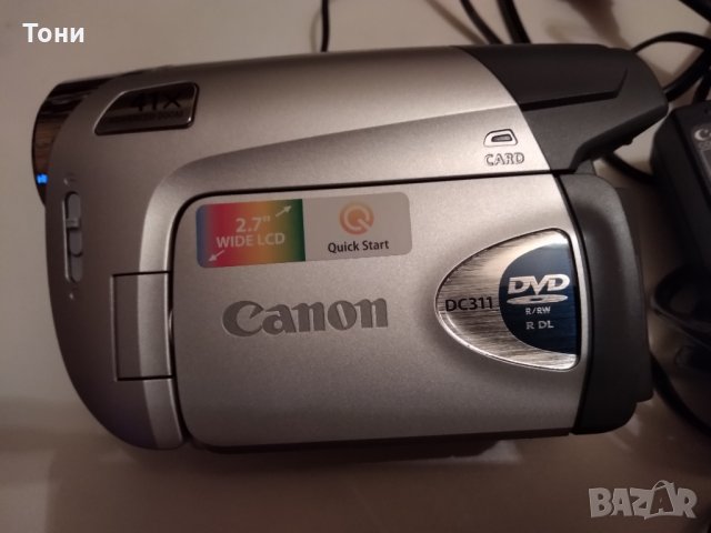 Цифрова видеокамера Canon DC311, снимка 3 - Камери - 31367893