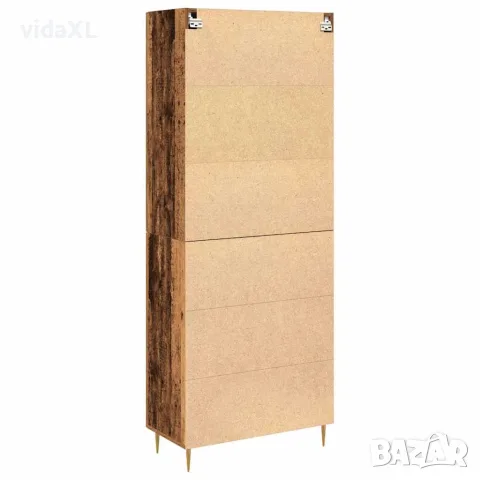 vidaXL Висок шкаф 2 бр. Старо дърво 69,5 x 34 x 180 см, снимка 8 - Бюфети - 56147040