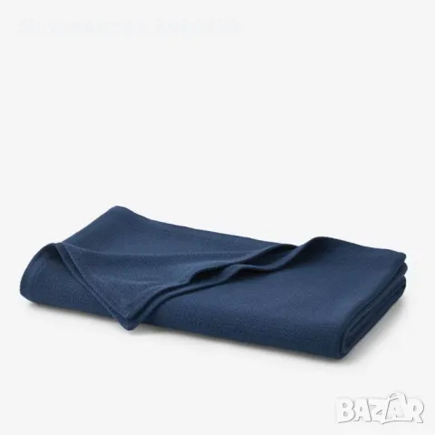 тъмно синьо памучно одеяло, снимка 1