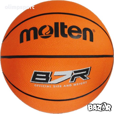 Баскетболна топка B7R – гумена топка, не се хлъзга, подходяща за игра на открито и закрито. 