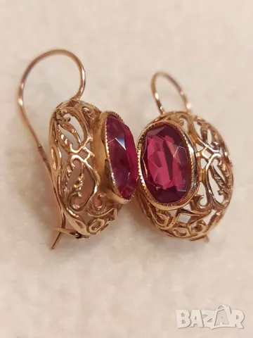 Руски златен комплект с рубини, снимка 6 - Бижутерийни комплекти - 47848835