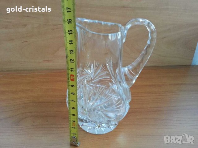 кристална кана гравирана , снимка 3 - Антикварни и старинни предмети - 29504279