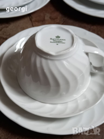 Три тройни сета немски фин костен порцелан Seltmann Weiden , снимка 4 - Чаши - 36475077