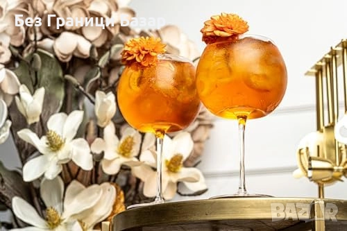 Нови Луксозни кристални Copa de Balon чаши 730 мл – идеални за спритц, снимка 3 - Чаши - 51761029