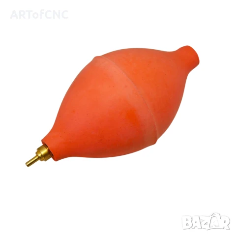 Ръчна помпа за издухване с клапан, оранжева