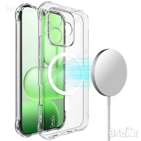 IMAK Магнитен Калъф за Honor 600 Lite 5G - TPU, Airbag, Прозрачен