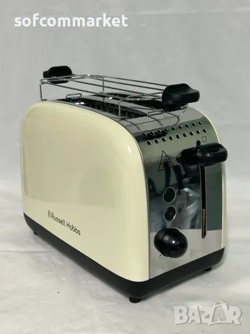 Тостер Russell Hobbs Colours Plus 26551-56 (Cream) – 1600W, с 6 м. гаранция!, снимка 3 - Тостери - 55920039