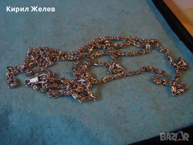 ЗДРАВА СТОМАНЕНА ДЪЛГА ВЕРИЖКА СИНДЖИРЧЕ КЮСТЕК ЛЕГИРАНА НЕРЪЖДАЕМА СТОМАНА РЕТРО ПЛЕТКА 27429, снимка 5 - Колиета, медальони, синджири - 35100796