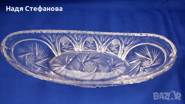 Кристална бонбониера, гондола, снимка 3 - Прибори за хранене, готвене и сервиране - 44479611
