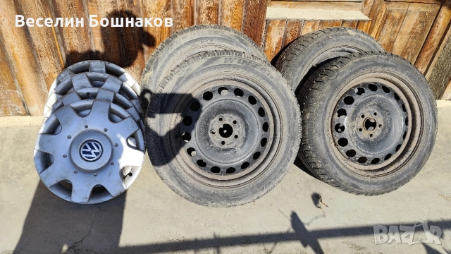 Продавам 4бр железни джанти и тасове със зимни гуми 