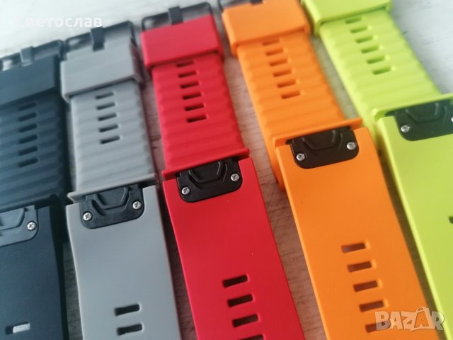 Силиконова каишка за Garmin Fenix 5X 6X 7X /3/3 HR 26mm QuickFit, снимка 5 - Каишки за часовници - 37385673