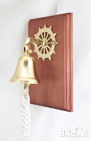 Камбана с котва от плътен месинг, полирана. , снимка 2 - Колекции - 54007687