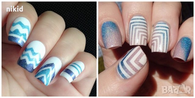 сет 24 вида ФРЕНСКИ МАНИКЮР лепенки за нокти маникюр, снимка 2 - Продукти за маникюр - 32031520