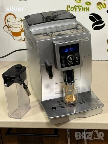 Кафемашина кафе автомат delonghi magnifica cappuccino с гаранция, снимка 5 - Кафемашини - 53376978