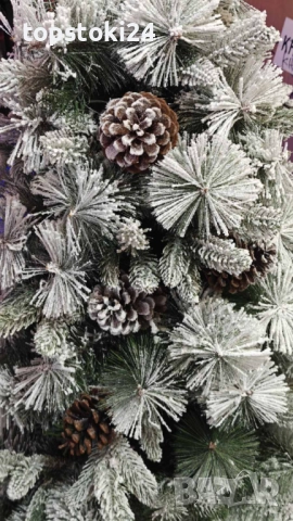 Изкуствено борче/елха със заскрежени иглички, снимка 14 - Други стоки за дома - 52352332