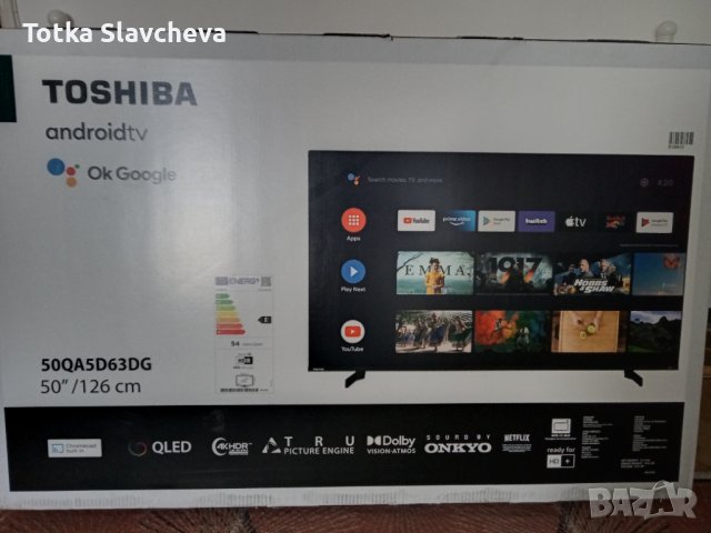 Чисто нов телевизор със счупена матрица TOSHIBA, Android TV, 50" 