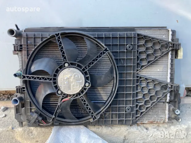 Воден радиатор,охладител, перка с дифузьор Vw Polo 09-17г. 1.2,1.4TSI. Audi. Skoda. Seat. 60145805H.