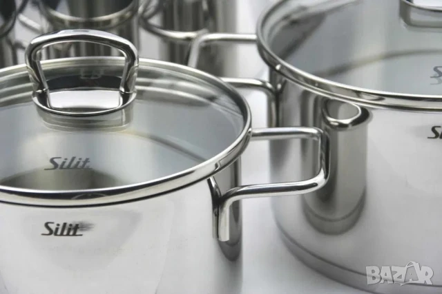ПРОМО!! Комплект от 3 броя Тенджери на SILIT Alicante със стъклени капаци, снимка 2 - Съдове за готвене - 51391067