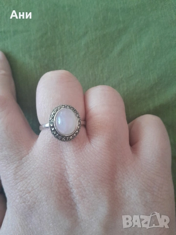 Сребърен пръстен с Розов кварц