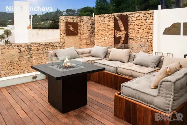 ПРОДАВАМ: Чисто нова луксозна газова камина тип „Маса“ (Fire Pit Table) – 32"