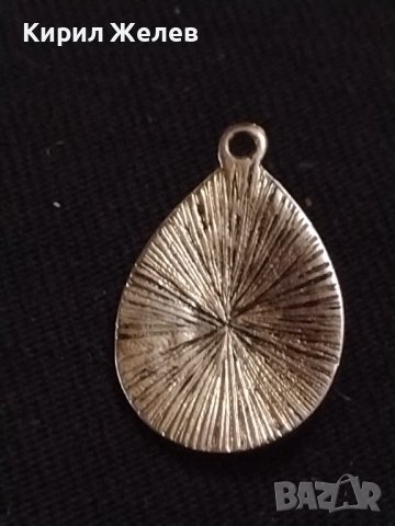 Разкошна висулка златиста метална с син Аметист перфектно състояние стилна 37412, снимка 4 - Други - 40413394