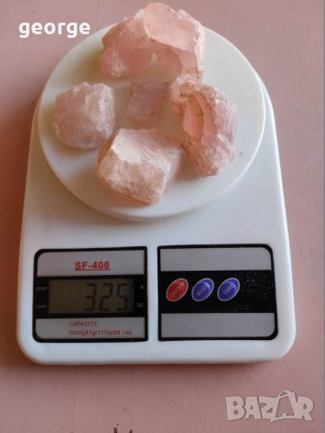 Розов кварц - необработен : произход Мозамбик - 325 грама, снимка 1 - Други ценни предмети - 40373460