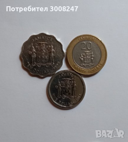 Монети от Ямайка 5 , 10 и 20 долара 
