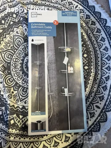 телескопична тръба без рафтове livarno extendable bathroom caddy, снимка 1