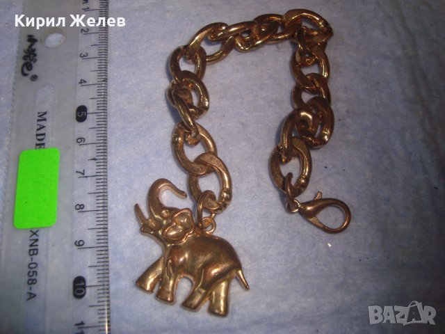 ПОЗЛАТЕНА ВИНТИДЖ АРТ ГРИВНА ЗДРАВА КЛАСИЧЕСКА ПЛЕТКА с ФИГУРАЛНА ВИСУЛКА СЛОНЧЕ 27938, снимка 5 - Гривни - 37072091