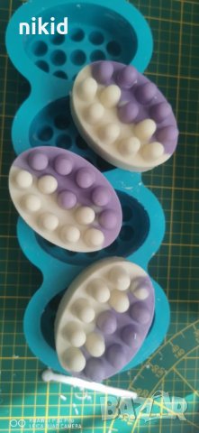 четворен Силиконов молд форма калъп за направа на ексфолиращ масажен масажиращ  сапун , снимка 2 - Форми - 30111202