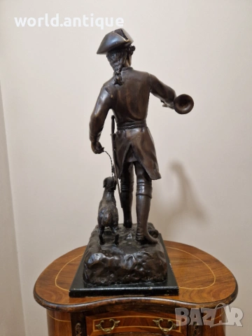 Превъзходна антикварна френска бронзова фигура статуетка пластика , снимка 7 - Статуетки - 53098078