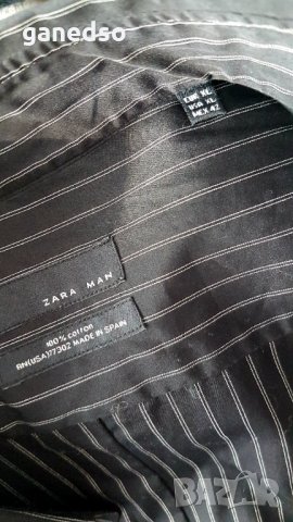 Черна Испанска риза, в рае, на ZARA, L размер , снимка 3 - Ризи - 35448285
