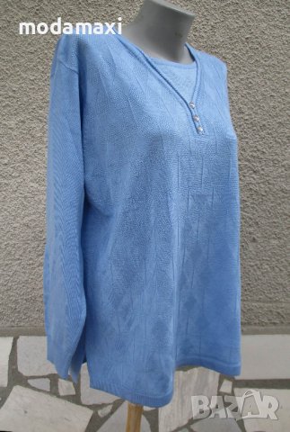 3XL Нов  син пуловер MAI , снимка 4 - Блузи с дълъг ръкав и пуловери - 42371054