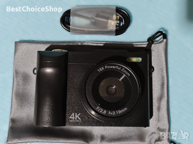 4K цифров фотоапарат, 50MP камера за влогове за YouTube, снимка 6 - Камери - 53169863