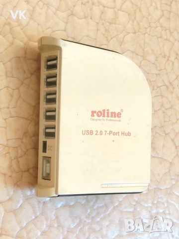 Профи USB HUB Roline 7 ports, снимка 2 - Кабели и адаптери - 51675277