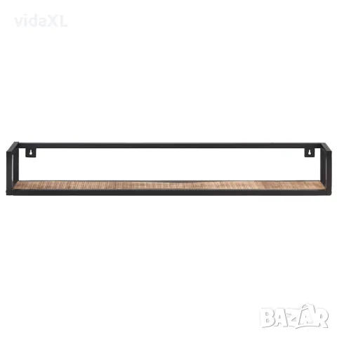 vidaXL Рафтове за стена, 2 бр, 120 см, грубо мангово дърво, снимка 2 - Етажерки - 56146711