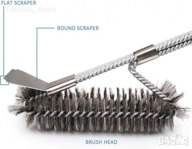 Нова четка за барбекю скара грил почистване решетка от плетена тел, снимка 4 - Барбекюта - 36971580