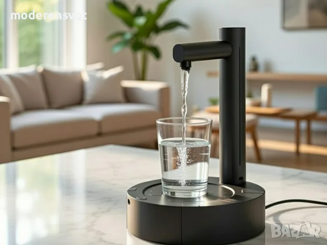 Безжичен диспенсър за вода с бутонн автоматична помпа за бутилка USB-C 1800 mAh, снимка 2 - Аксесоари за кухня - 56200621