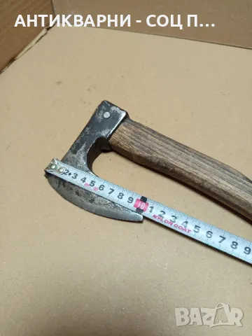 Соц Стара Ръчно Кована Ловно Рибарска Брадвичка Номер 1. Тегло 0.460кг., снимка 13 - Антикварни и старинни предмети - 50436583