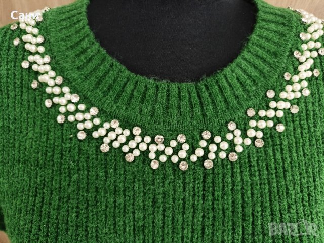 Зелен пуловер, снимка 8 - Блузи с дълъг ръкав и пуловери - 44351276