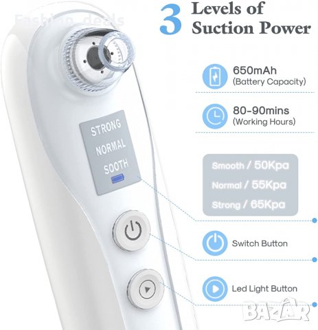 Нов смарт Вакуум уред отстраняване на черни точки пори с камера за лице, снимка 2 - Други - 35584509