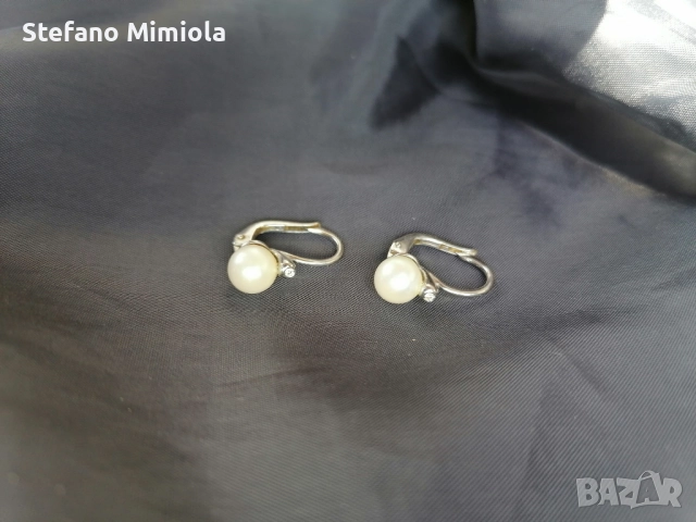 обеци от бяло злато, снимка 2 - Обеци - 51836249