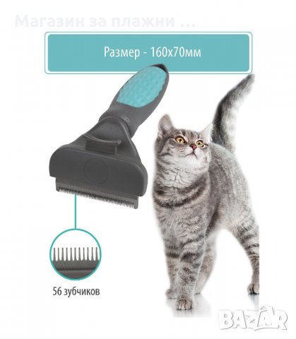ЧЕТКИ ЗА КЪСОКОСМЕСТИ И ДЪЛГОКОСМЕСТИ ДОМАШНИ ЛЮБИМЦИ, ФУРМИНАТОР - код 2984, снимка 5 - За кучета - 34141396