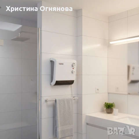 Отоплителна печка за баня Voltz OV51970J – 2000W, вентилатор, водоустойчива, снимка 3 - Отоплителни печки - 52893672
