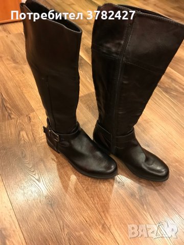 Дамски Кожени Ботуши 40 номер, снимка 4 - Дамски ботуши - 44421952