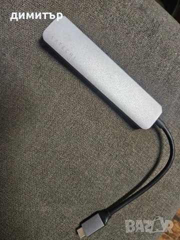 Satechi ST-P6SM USB-A / USB-C Докинг станция с HDMI 4K PD Сив , снимка 2 - Кабели и адаптери - 54283673