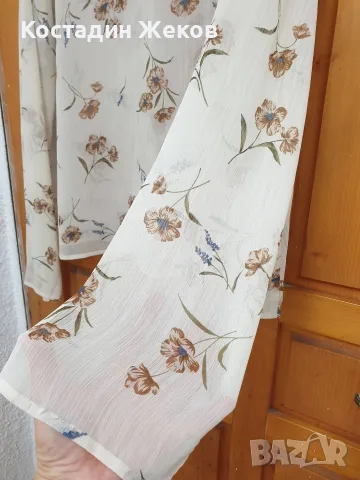 Нова със етикет. Дамска шифонена блуза с флорален принт от марката Sabo Skirt., снимка 6 - Ризи - 55806658